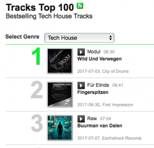 Modul auf Platz 1 in den Tech-House Charts bei DjTunes! 9